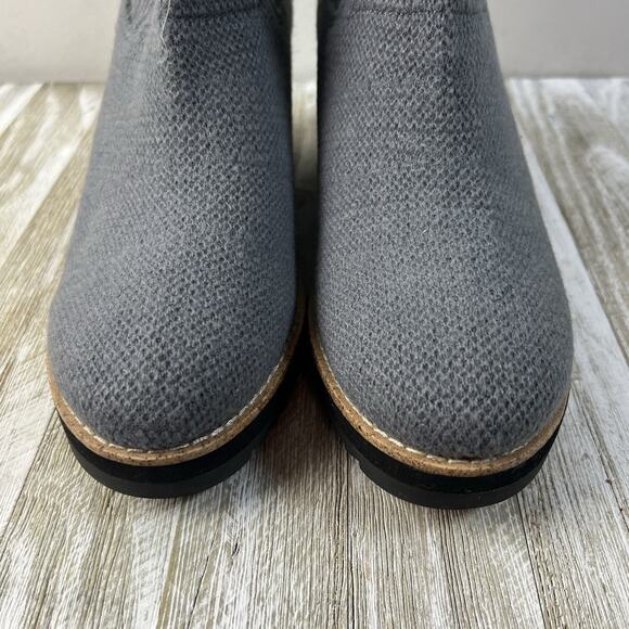 Sofft Booties Womens 8 Eiley Water Resistant Grey Knit Platform Wedge Boots - Picture 3 of 10